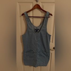 Blue Spice Denim Overall Dress with Pockets Size M Vintage Y2K EUC